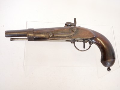 Lot 6 - M.1822 type percussion 18mm cavalry pistol,...