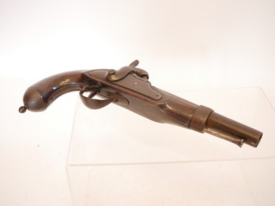 Lot 6 - M.1822 type percussion 18mm cavalry pistol,...