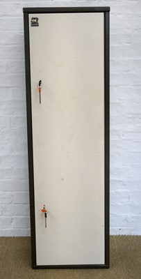 Lot 448 - Steel gun cabinet with two sets of keys.