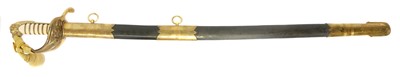 Lot 167 - Reproduction Royal Navy sword scabbard and...