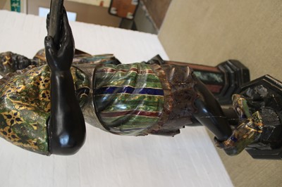 Lot A Rare Pair of 19th Century Venetian 'Blackamoor' Figures on Integral Stands