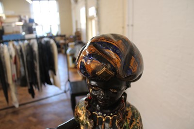 Lot A Rare Pair of 19th Century Venetian 'Blackamoor' Figures on Integral Stands