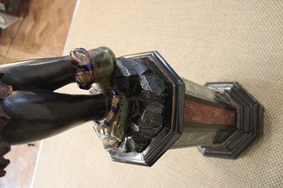 Lot A Rare Pair of 19th Century Venetian 'Blackamoor' Figures on Integral Stands