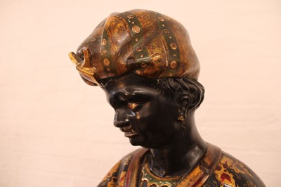 Lot A Rare Pair of 19th Century Venetian 'Blackamoor' Figures on Integral Stands