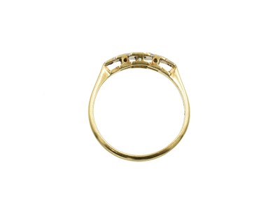 Lot An 18ct gold Edwardian 5-stone art deco ring