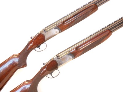 Lot 374 - Two AYA Yeoman 12 bore over and under shotguns,...