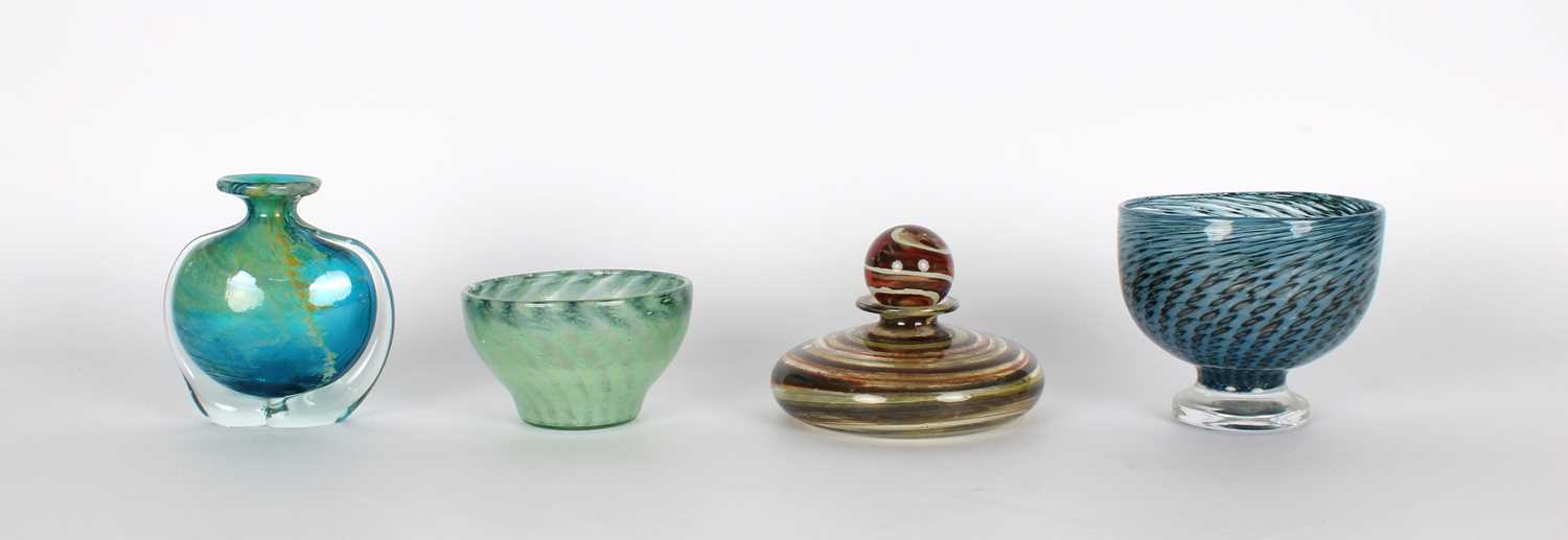 Lot 19 - "Peacock Feather" Bowl by Bertil Vallien for Boda