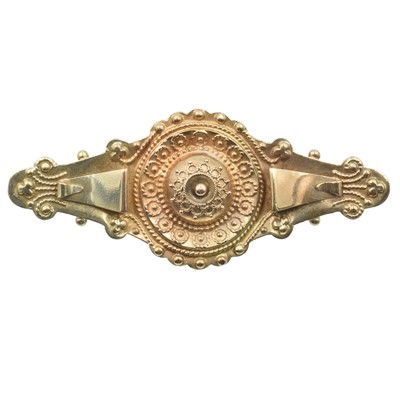 Lot 144 - A Victorian bar brooch, set in 9ct gold