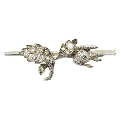 Lot 6 - A Victorian diamond and two-tone brooch