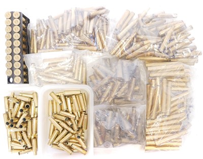 Lot 588 - Collection of mixed calibre brass, to include...