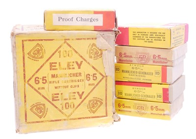 Lot 526 - Kynoch and Eley 6.5 Mannlicher Schonauer...