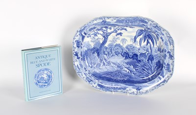 Lot A Large and Rare "Shooting a Leopard in a Tree" Serving Dish by Spode