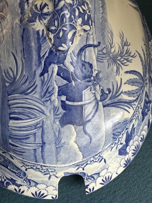 Lot 107 - A Large "Hunting a Buffalo" Soup Tureen, Ladle and Stand by Spode