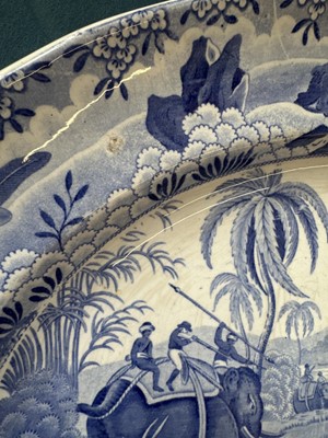 Lot 107 - A Large "Hunting a Buffalo" Soup Tureen, Ladle and Stand by Spode