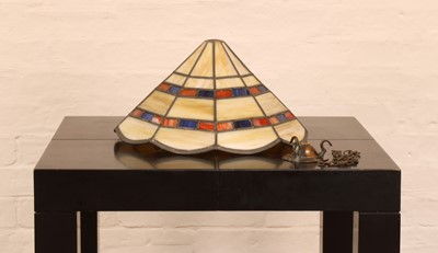 Lot 171 - Art Deco Stained and Leaded Glass Ceiling Light