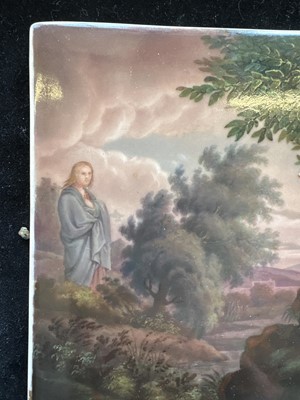 Lot 102 - A 19th Century Painted Porcelain Plaque Depicting Saint John the Baptist by KPM of Berlin