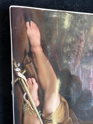 Lot 102 - A 19th Century Painted Porcelain Plaque Depicting Saint John the Baptist by KPM of Berlin