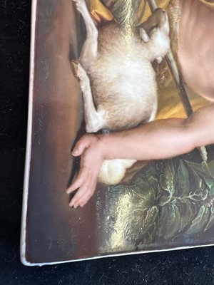 Lot 102 - A 19th Century Painted Porcelain Plaque Depicting Saint John the Baptist by KPM of Berlin