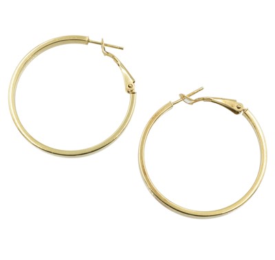 Lot 2 - 14ct gold hoop earrings