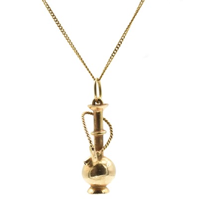 Lot 18 - A "Hookah" pendant, set in 18ct gold