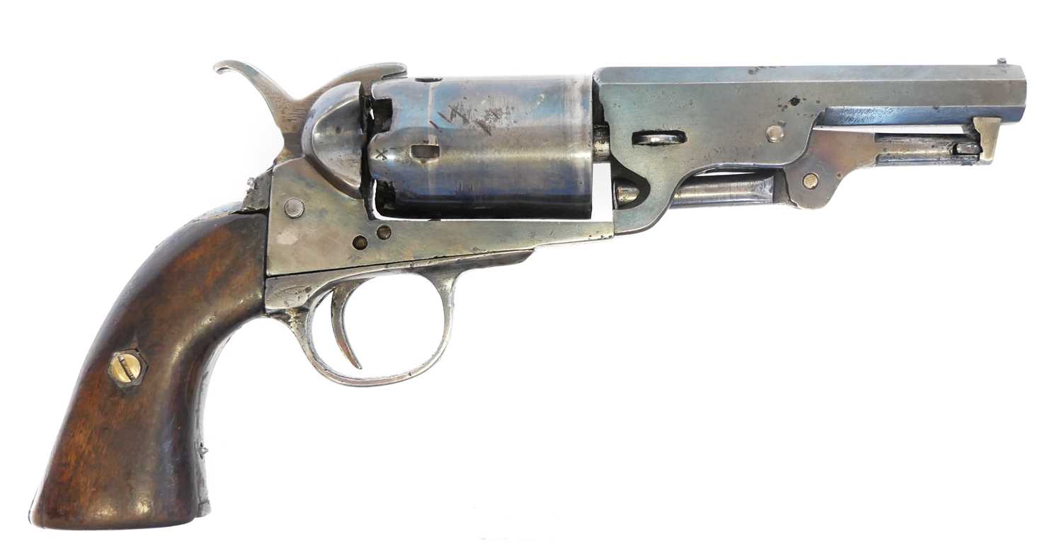 Lot Belgian percussion pocket revolver, serial...