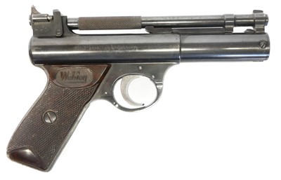 Lot Webley Senior .22 air pistol, with cylinder...