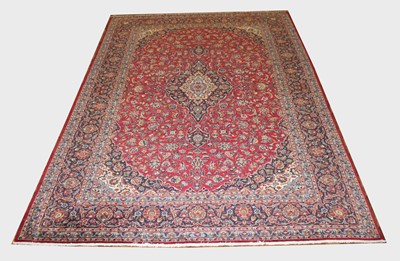 Lot 243 - A Fine and Large Central Persian Kashan Carpet
