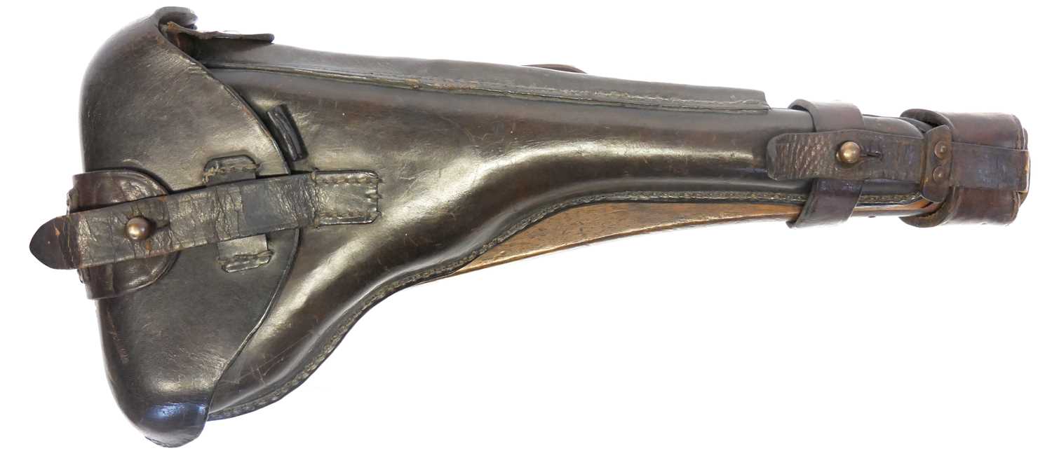 Lot Artillery Luger shoulder stock and holster rig,...