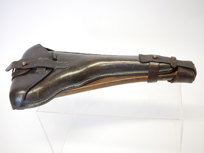 Lot Artillery Luger shoulder stock and holster rig,...