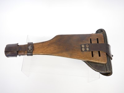 Lot Artillery Luger shoulder stock and holster rig,...