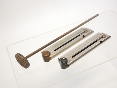 Lot Two Luger P08 magazines, one with wood base...