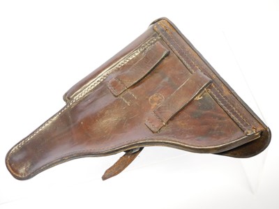 Lot WWI Luger PO8 Luger holster, dated 1916 and...