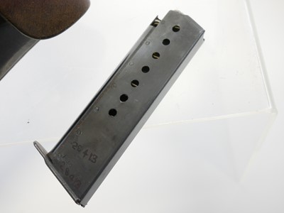 Lot WWII Walther P38 holster and spare magazine,...
