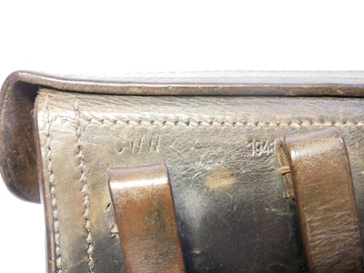 Lot WWII Walther P38 holster and spare magazine,...