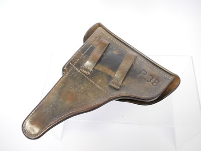 Lot WWII Walther P38 holster and spare magazine,...