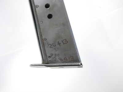 Lot WWII Walther P38 holster and spare magazine,...