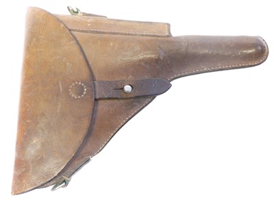 Lot Swiss Model 1906 Luger holster, stamped A....