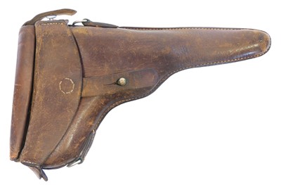 Lot Swiss Model 1900 Luger holster, stamped E....