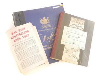Lot Two scrap books of RAF WWII bombing interest...