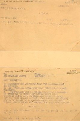 Lot End of World War II, message from the...