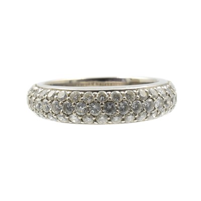 Lot 181 - A diamond half bomber ring, set in 18ct gold, by Purely Diamonds
