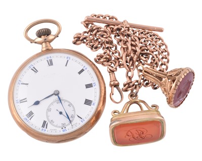 Lot 270 - A 9ct Gold Open Faced Pocket Watch by Zenith