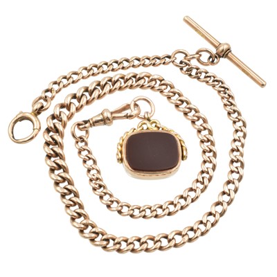 Lot 86 - A 9ct gold Albert chain