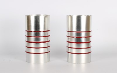 Lot 192 - Pair of Modernist Aluminium Pendant Lights