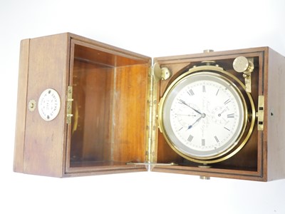 Lot Two day marine Chronometer, the dial signed...