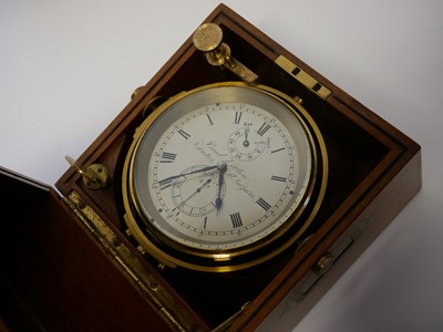 Lot Two day marine Chronometer, the dial signed...