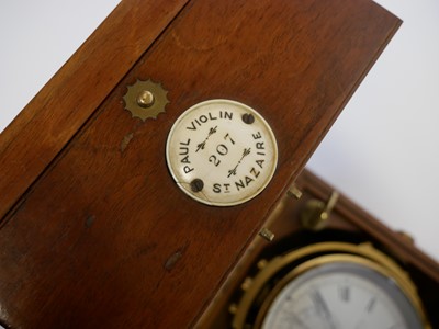 Lot Two day marine Chronometer, the dial signed...