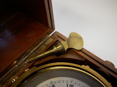 Lot Two day marine Chronometer, the dial signed...