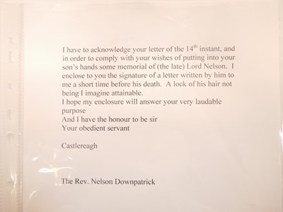 Lot Vice-Admiral Horatio Nelson, 1st Viscount...