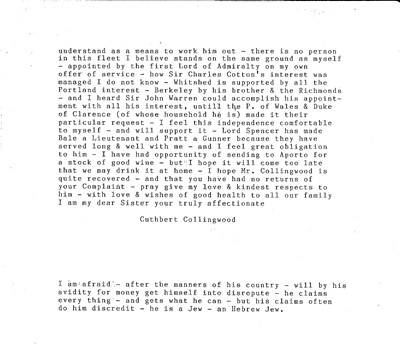 Lot Rear Admiral Cuthbert Collingwood, 1st Baron...